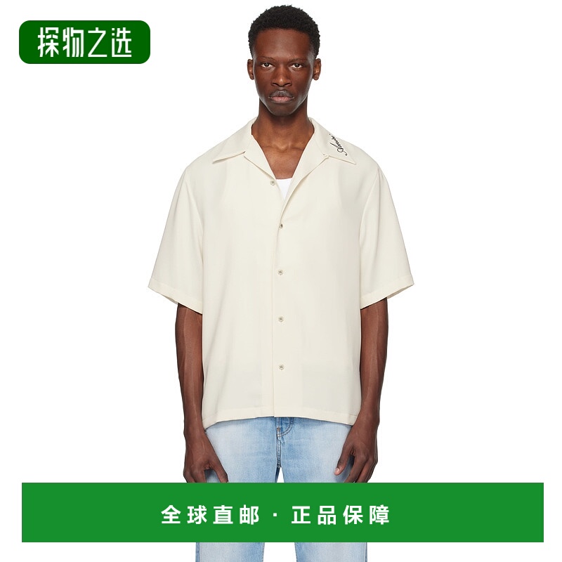 1h可退 香港直邮AMIRI 男士 灰白色 Camp 衬衫 AMSTCA1127新款