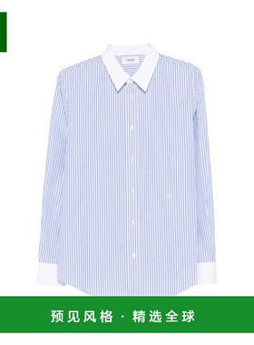 香港直邮CELINE 男士衬衫 RC0BX1389CBA0 SS2026 浅蓝色 长袖衬衫
