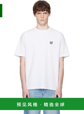 1h可退 香港直邮MAISON KITSUNE 男士 白色 Bold Fox Head Patch