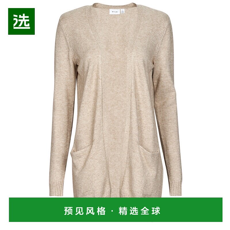 欧洲直邮Vila  VIRIL 女装开衫 14044041-NATURAL-MELANGE-NOOS
