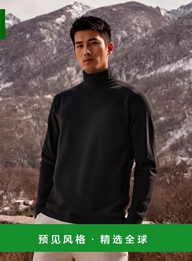 欧洲直邮Helly Hansen 男士黑色聚酯Daybreaker1/2拉链抓绒衣