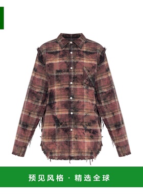 香港直邮R13 女士衬衫 R13WR008R655B0OVERDYEDPURPLEPLAID