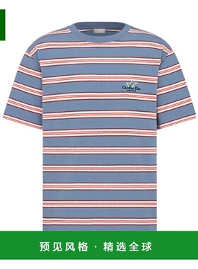 香港直邮Dior 条纹T恤 593J696J3022迪奥男装