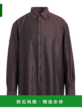 1h可退 香港直邮Brioni 布里奥尼 男士 纯色衬衫 brown棕色 舒适
