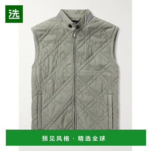 1h可退 香港直邮Brioni 布里奥尼 男士 皮革边绗缝带里衬绒面革马