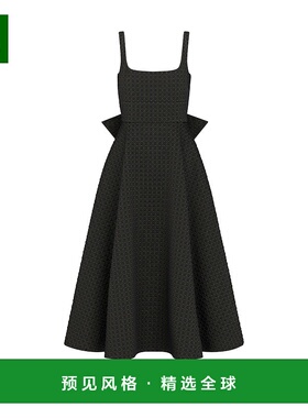 1h可退 欧洲直邮Dior/迪奥 女士Microcannage 图案喇叭中长款连衣