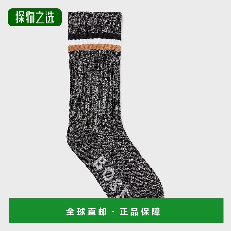欧洲直邮HUGO BOSS雨果BOSS BLACK 带有标志性条纹和徽标儿童袜子