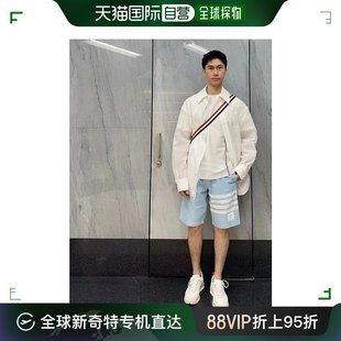 男款 香港直邮THOM Browne MTT029A BROWNEThom 蓝色抽绳沙滩短裤