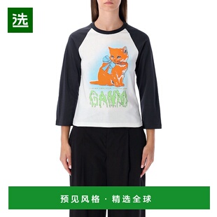 甘尼 棉质T恤 女士 tone T43413575 Two 香港直邮GANNI