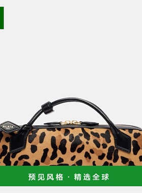 1h可退 香港直邮AlaÏa 女士 Le Teckel 豹纹小牛毛手包手提包