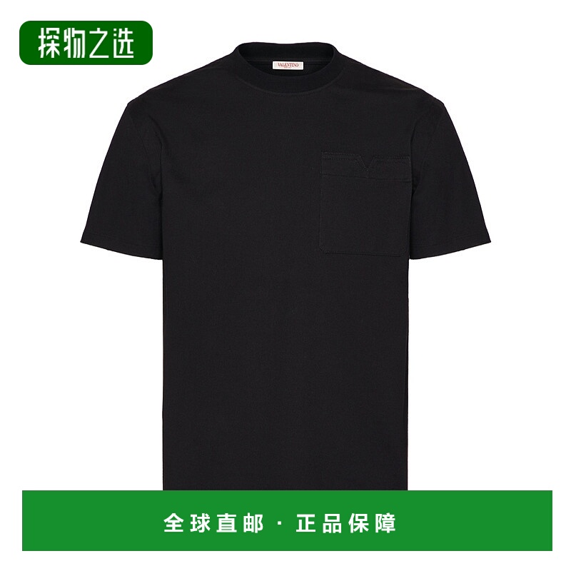 【99新未使用】香港直邮Valentino V字形细节短袖T恤 4V3MG10V9UH