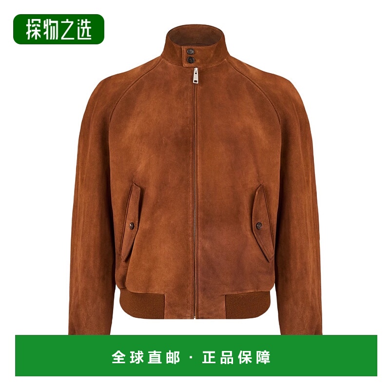 香港直邮Prada 绒面革飞行员夹克 615474