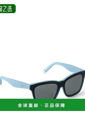 自营欧洲直邮LV路易威登 Script系列女士蓝色尼龙方形太阳镜