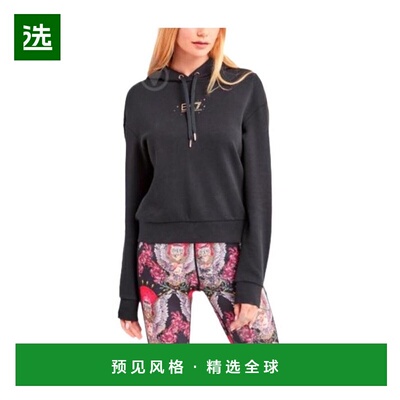 香港直邮Emporio Armani 黑色徽标连帽休闲夹克 3HTM39TJJ5Z