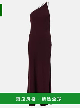 1h可退 香港直邮VINCE 女士 crêpe 单肩长款连衣裙 red红色 舒适