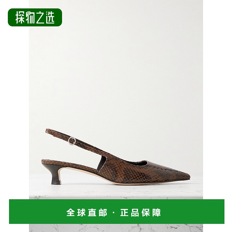 香港直邮aeyde 女士 Catrina 蛇皮质感露跟浅口鞋 A11PUGRGP35KT1