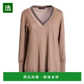香港直邮Fabiana Filippi 女士 1h可退 羊绒混纺毛衣 brown棕色