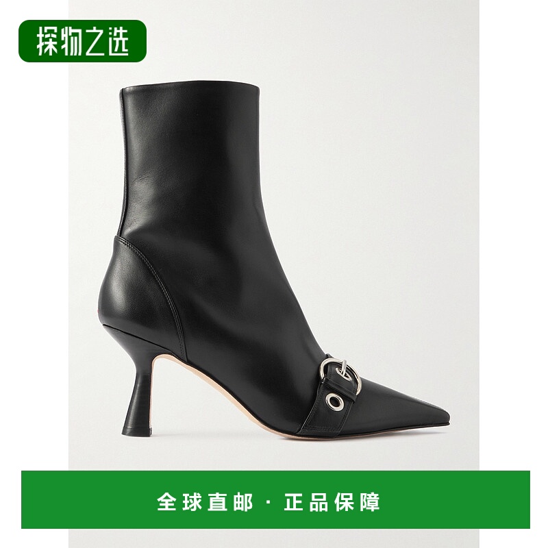 1h可退 香港直邮aeyde 女士 Halima 搭扣皮质靴子 A11AB059100100