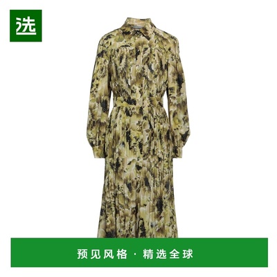 1h可退 香港直邮Alberta Ferretti 女士 中长连衣裙 green绿色 舒