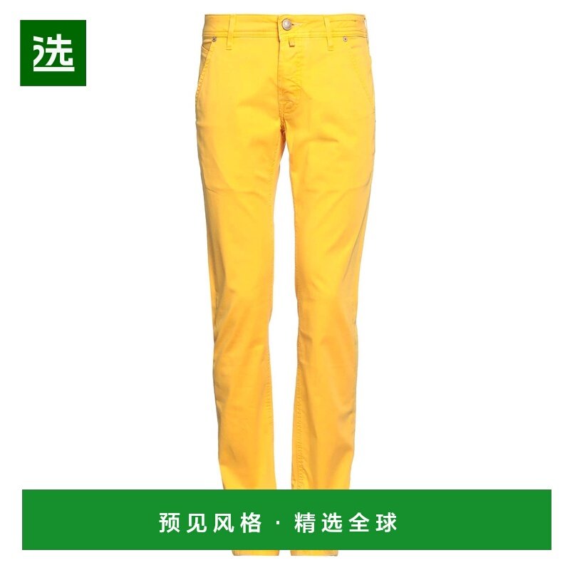 1h可退 香港直邮Jacob Cohen 男士 休闲长裤 yellow黄色 舒适时尚,男装,休闲裤,淘宝优惠券,粉丝福利购,淘宝优惠卷