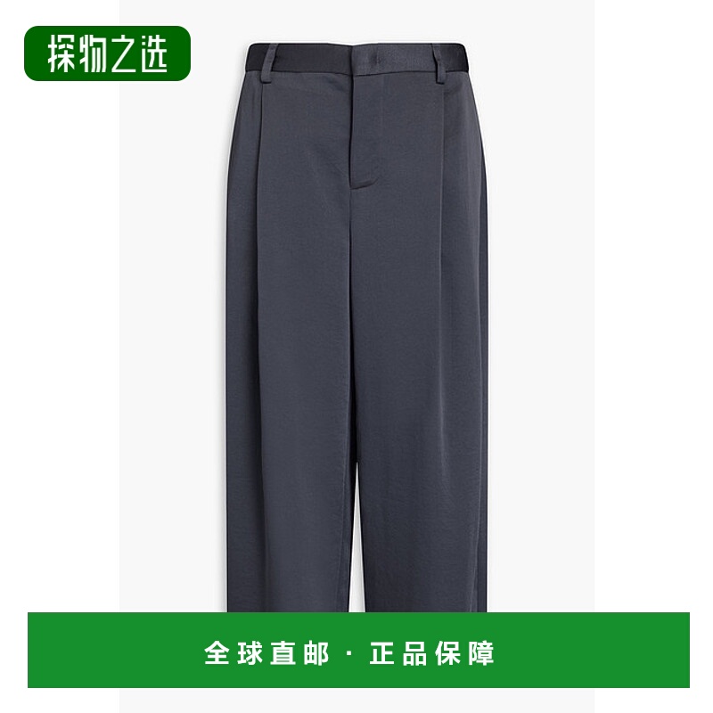 1h可退 香港直邮VINCE 女士 褶裥绉纱缎子裤裙 V059022377女装