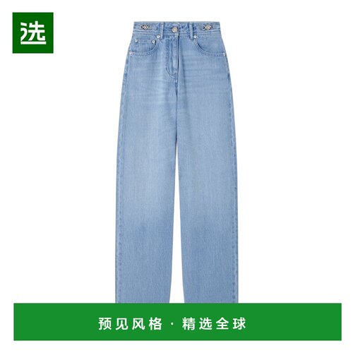 香港直邮Versace 高腰牛仔裤 10212681A14802范思哲直筒裤