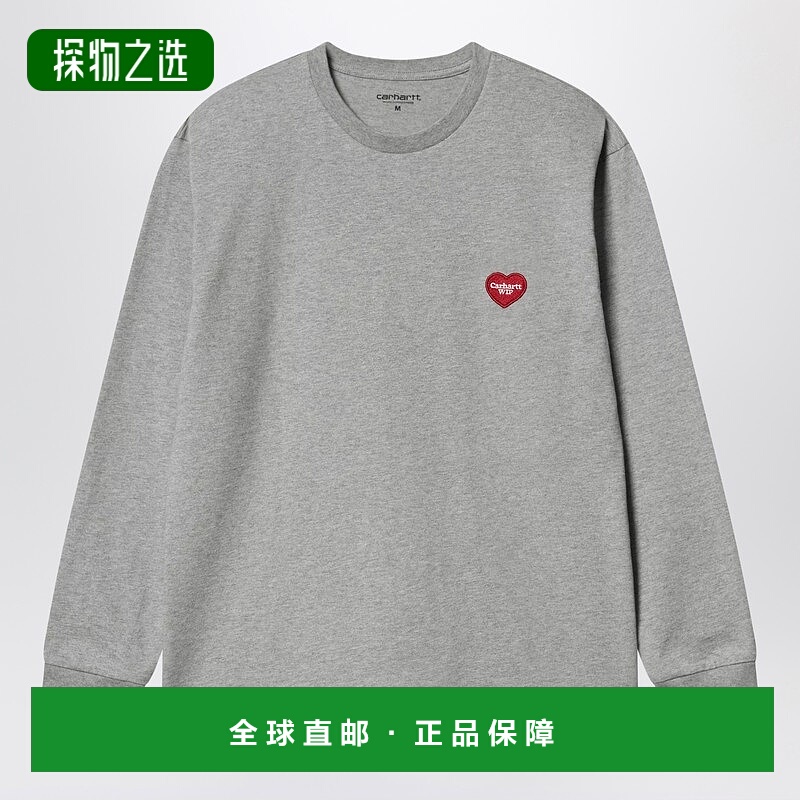 香港直邮CARHARTT WIP 女士 L/S 灰色心形拼缀T恤 I035469CO39NXX