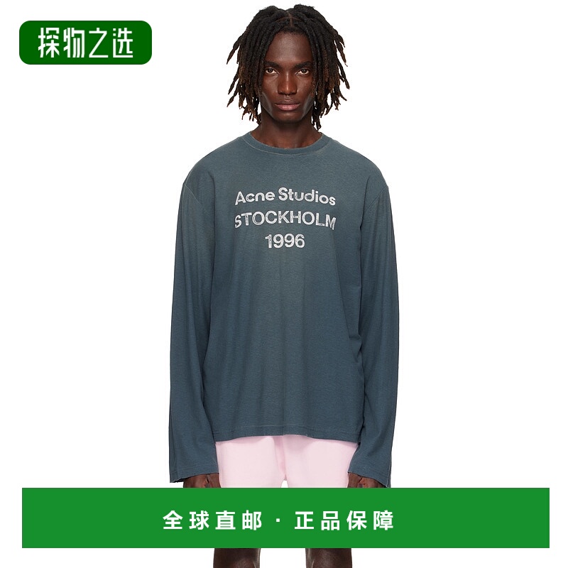 香港直邮Acne Studios 艾克妮 男士 蓝色徽标 T 恤 CL0197