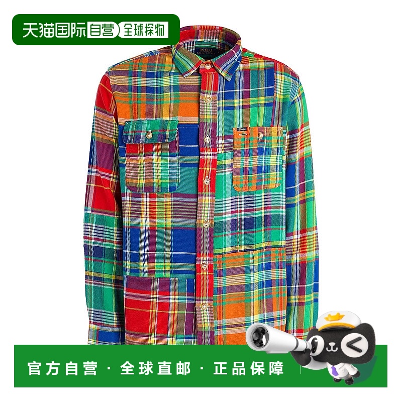 1h可退 香港直邮Polo Ralph Lauren Polo 拉夫·劳伦 男士 格纹衬