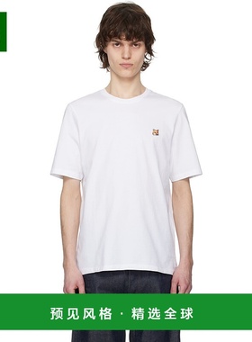 1h可退 香港直邮MAISON KITSUNE 男士 白色 Fox Head Patch Regul