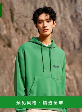 韩国直邮MIHARA YASUHIRO A10HD591 绿色 连帽拉链衫长袖卫衣