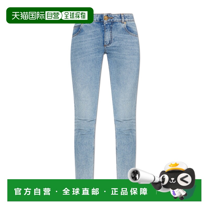 香港直邮Balmain 多口袋牛仔长裤 FF0MF070DF97