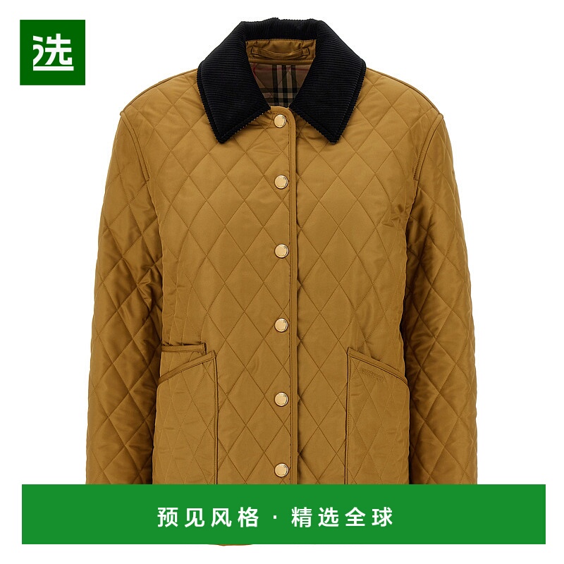 香港直邮BURBERRY 女士夹克 8108989CAMEL SS2025 浅棕色 Quilted