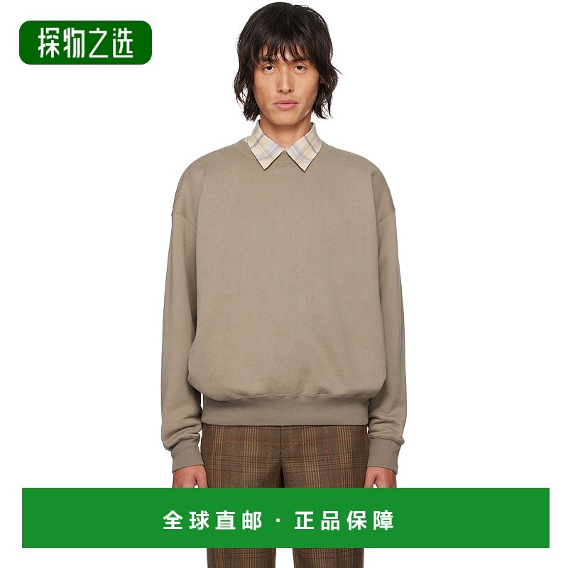 1h可退 香港直邮AURALEE 男士 棕色 Smooth Soft 套头衫 A24AP03T