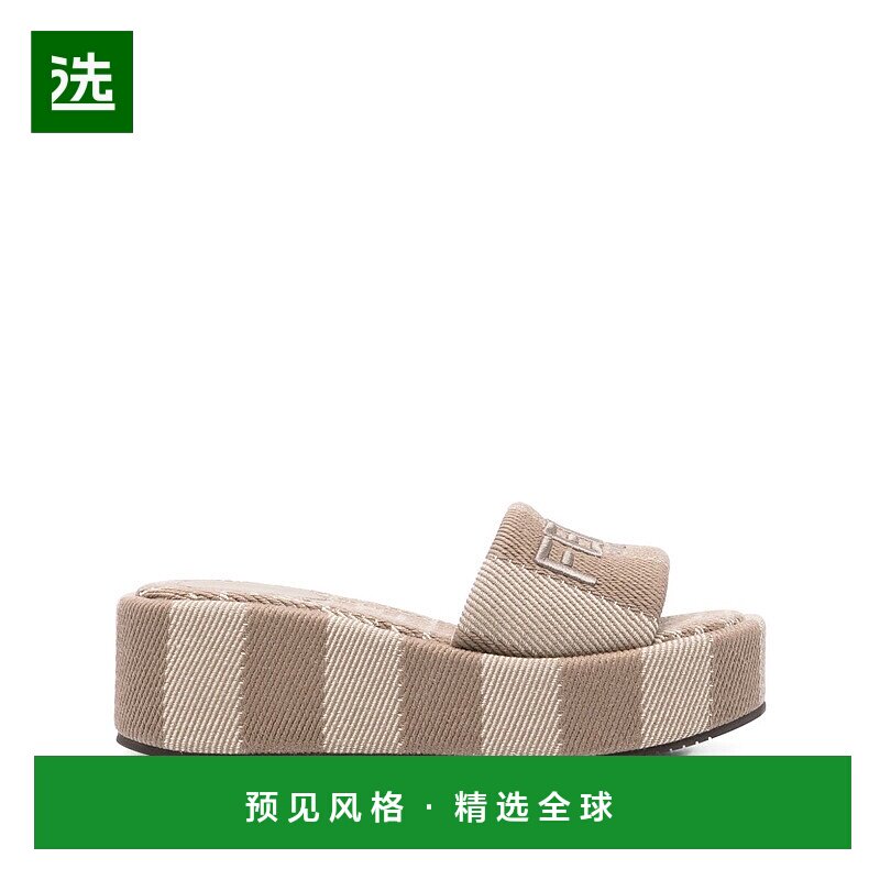 1h可退 香港直邮Fendi 芬迪 女士 厚底凉拖 8R8515ASB5 grey灰色