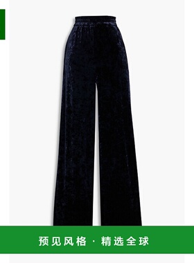 1h可退 香港直邮TIBI 女士 弹力天鹅绒阔腿裤 W123SV3311