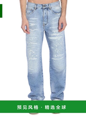 1h可退 香港直邮AMIRI 男士 破洞直筒牛仔褲 AMDNGH1070 blue蓝色