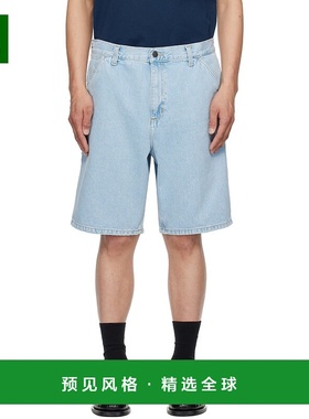1h可退 香港直邮CARHARTT WIP 男士 蓝色 Single Knee 牛仔短裤 I