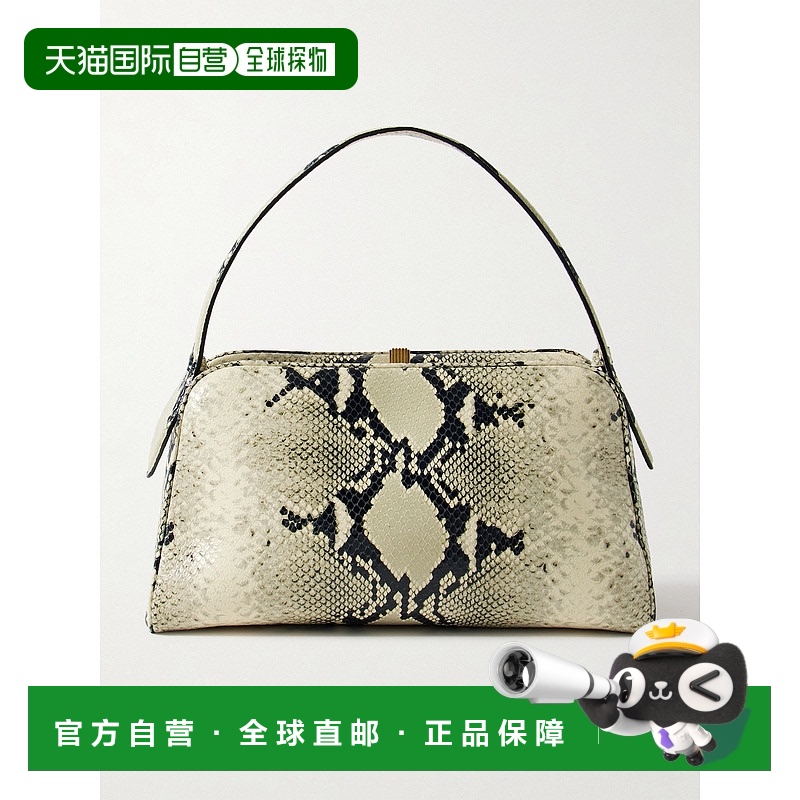 1h可退 香港直邮KHAITE 女士 Cate 蛇纹皮革手提包 H2039803