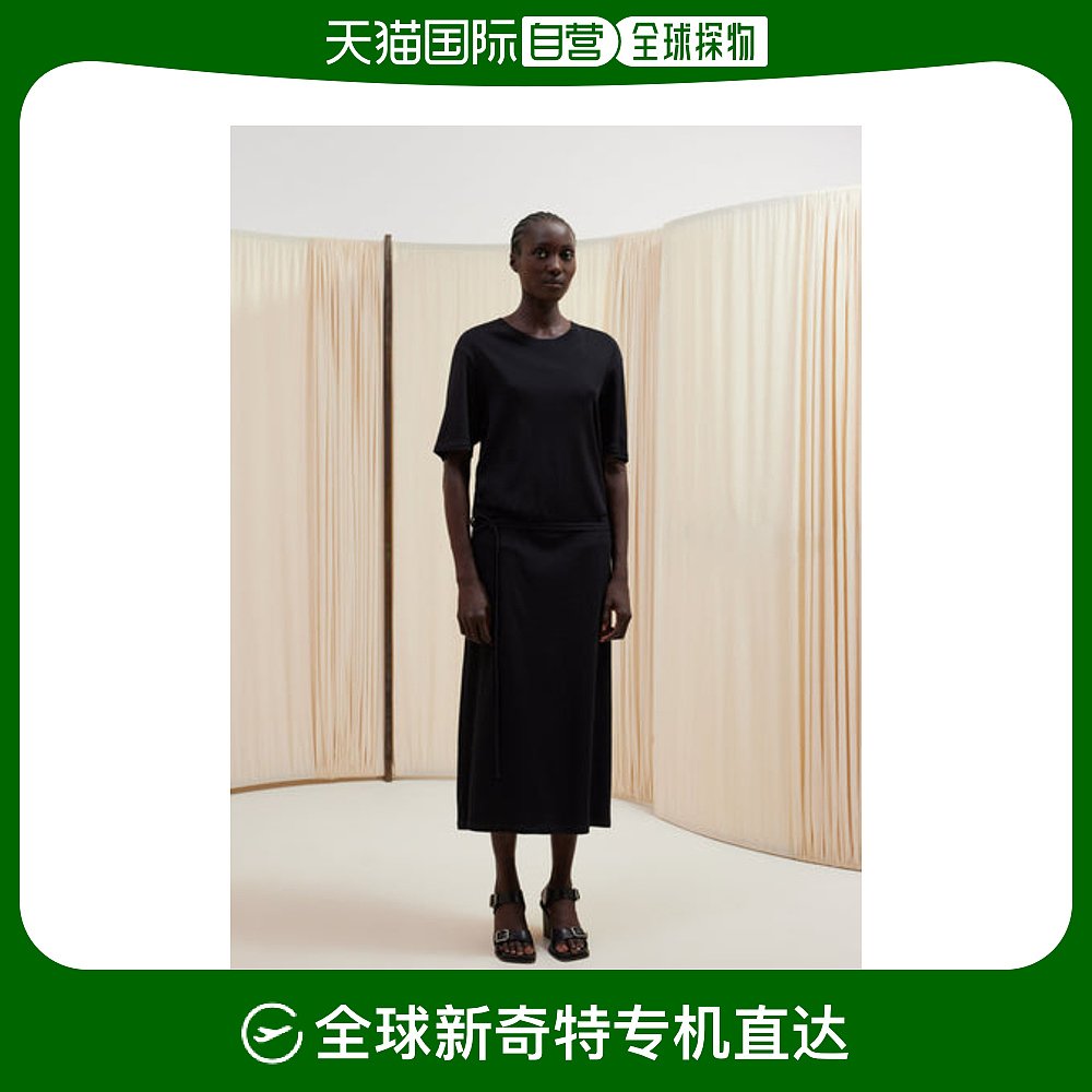 欧洲直邮LEMAIRE（勒梅尔）女士服装裙装ROBE T-SHIRT CÔTELÉE ET