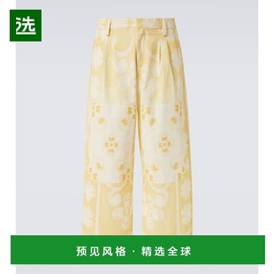 1h可退 香港直邮Commas 男士 Seaside 印花棉质真丝长裤
