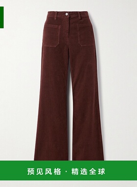 香港直邮NILI LOTAN 女士 Florence 棉质斜纹布喇叭长裤 11140W17