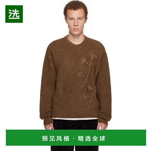 1h可退 香港直邮Wooyoungmi 吴阳米 男士 黄褐色 Flower Mohair