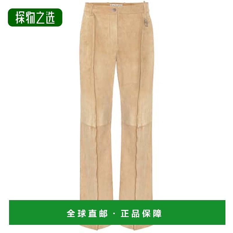 香港直邮Acne Studios 艾克妮 女士 中腰直筒绒面革长裤