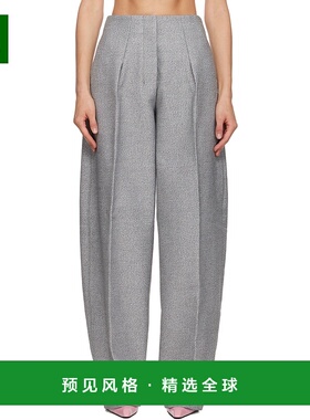 1h可退 香港直邮Jacquemus 女士 灰色 The Curvo 长裤 25HPAW0061