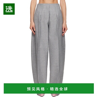 1h可退 香港直邮Jacquemus 女士 灰色 The Curvo 长裤 25HPAW0061