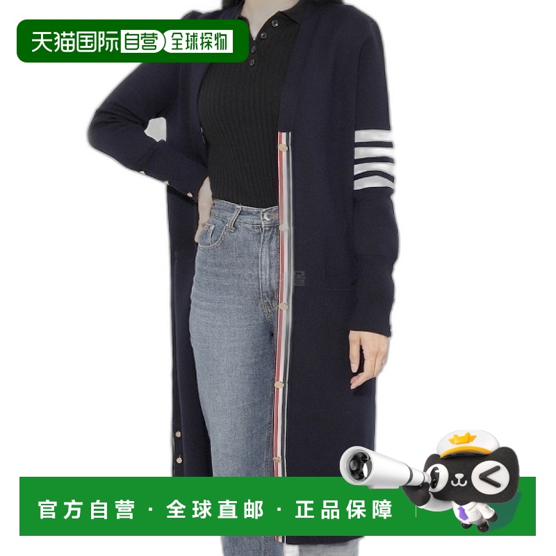 韩国直邮Thom Browne FKC289A 00014 415 4条纹米兰针织开襟羊毛