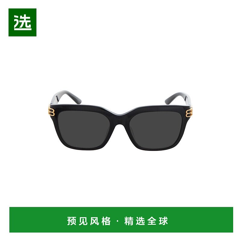 欧洲直邮BALENCIAGA (2025) Casino Square Affor 女士黑色太阳镜