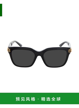 欧洲直邮BALENCIAGA (2025) Casino Square Affor 女士黑色太阳镜