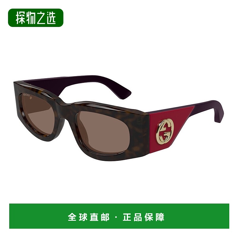 1h可退 香港直邮Gucci 古驰 女士 Eyewear 矩形框太阳镜 GG1664S0